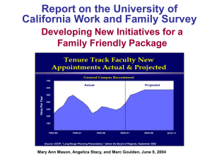 UC Faculty Work and Family Survey Presentation