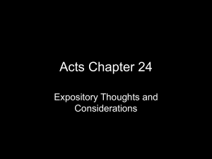 Acts Chapter 24 - Southside Church of Christ