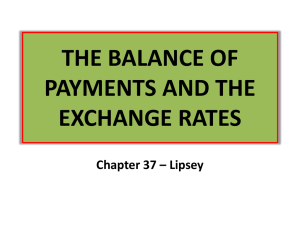 The balance of payments and the exchange rates