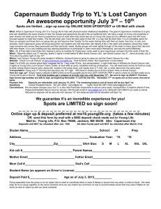 Lost Canyon Sign Up Form 2015 - Young Life Jackson Private Schools