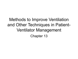 Methods to Improve Ventilation and Other Techniques in Patient