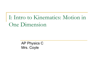 Kinematics Motion