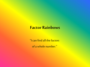 Factor Rainbows