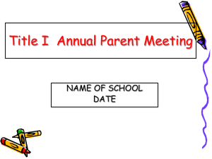 Title I Parent Meeting PowerPoint Template