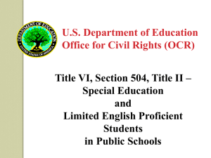 Title VI.SPEDLEP. 8.152012 - Multilingual Education Services