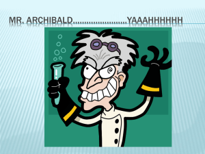 Who is Mr. Archibald? - Davis School District