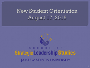SSLS Orientation.ppt - James Madison University