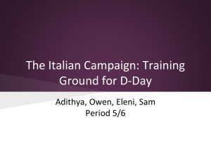 The Italian Campaign: Training Ground for D-Day