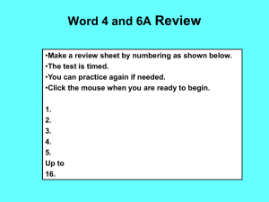 Lesson 4 and 6A PP Quiz