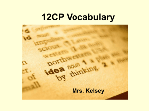 Kelsey's Vocabulary and Usage Mini lessons