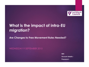What is the impact of intra Eu migration
