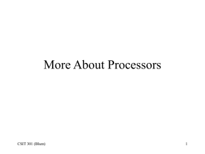 More on processors - La Salle University