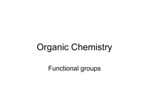 Organic chemistry: functional groups