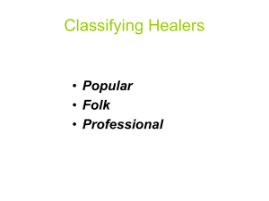 Classifying Healers - University of Hawaii