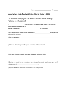 Imperialism Note Packet