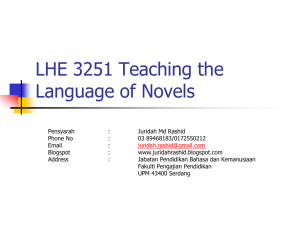 EDU 3215 Teaching the Language of Novels