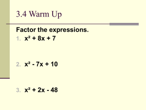 3.4 Simplify Radical Expressions