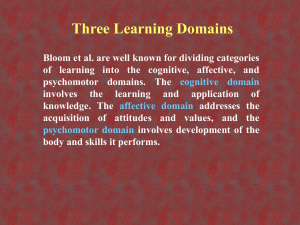 Domains of Learning