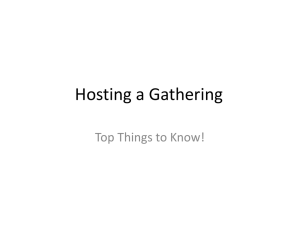 Hosting a Gathering