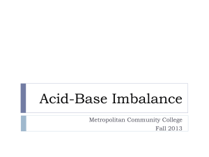 Acid-Base Imbalance - Metropolitan Community College