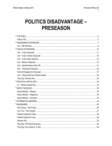politics disadvantage – preseason