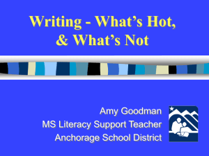 Writing - Anchorage School District