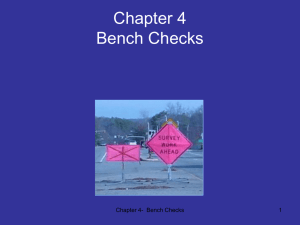 Chapter 4 - Bench Checks