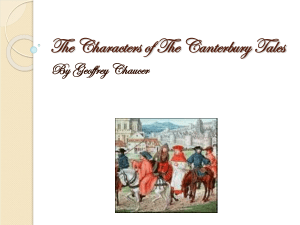 The Canterbury Tales Characters PowerPoint