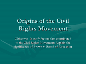 Origins of the Civil Rights Movement ppt