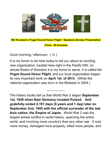Bill Knudsen's Puget Sound Honor Flight