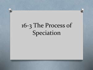 16-3 The Process of Speciation