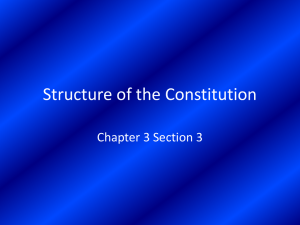 Structure of the Constitution