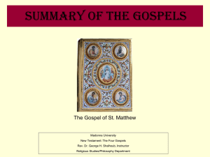 Gospel Of St Matthew - The Basilica of St. Mary