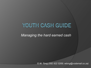 Money management for Youth - Dalpark Seventh Day Adventist