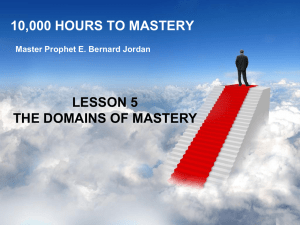 3 DOMAINS OF MASTERY