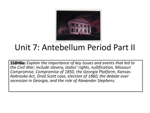 Unit 5: Antebellum Period