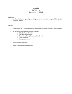 Agenda PATHS PD December 17, 2014 Objective Set Plan of Action