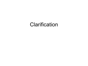 Clarification
