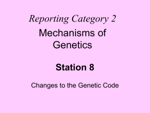 Station 8 - Changes to the Genetic Code
