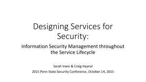 Designing Services for Security