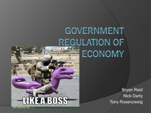 government Regulation of economy