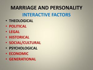 Marriage and Personality (PowerPoint)