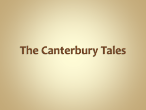The Canterbury Tales - marinellienglishclass