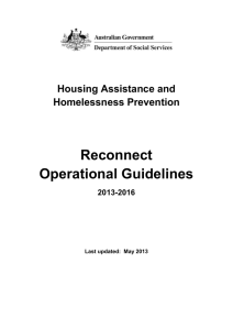 Reconnect Operational Guidelines