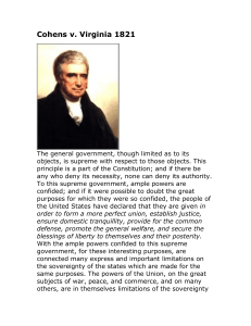 Cohens v. Virginia 1821