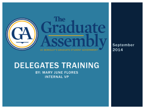 Delegate Training - Graduate Assembly