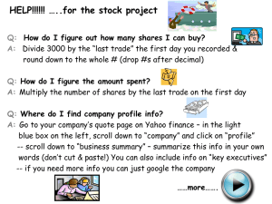 HELP!!!!!! …..for the stock project