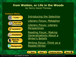 from Walden, or Life in the Woods