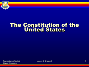 What are the articles of the Constitution?