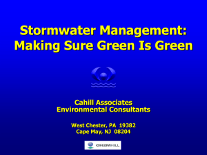 Stormwater Management: Making Sure Green is Green